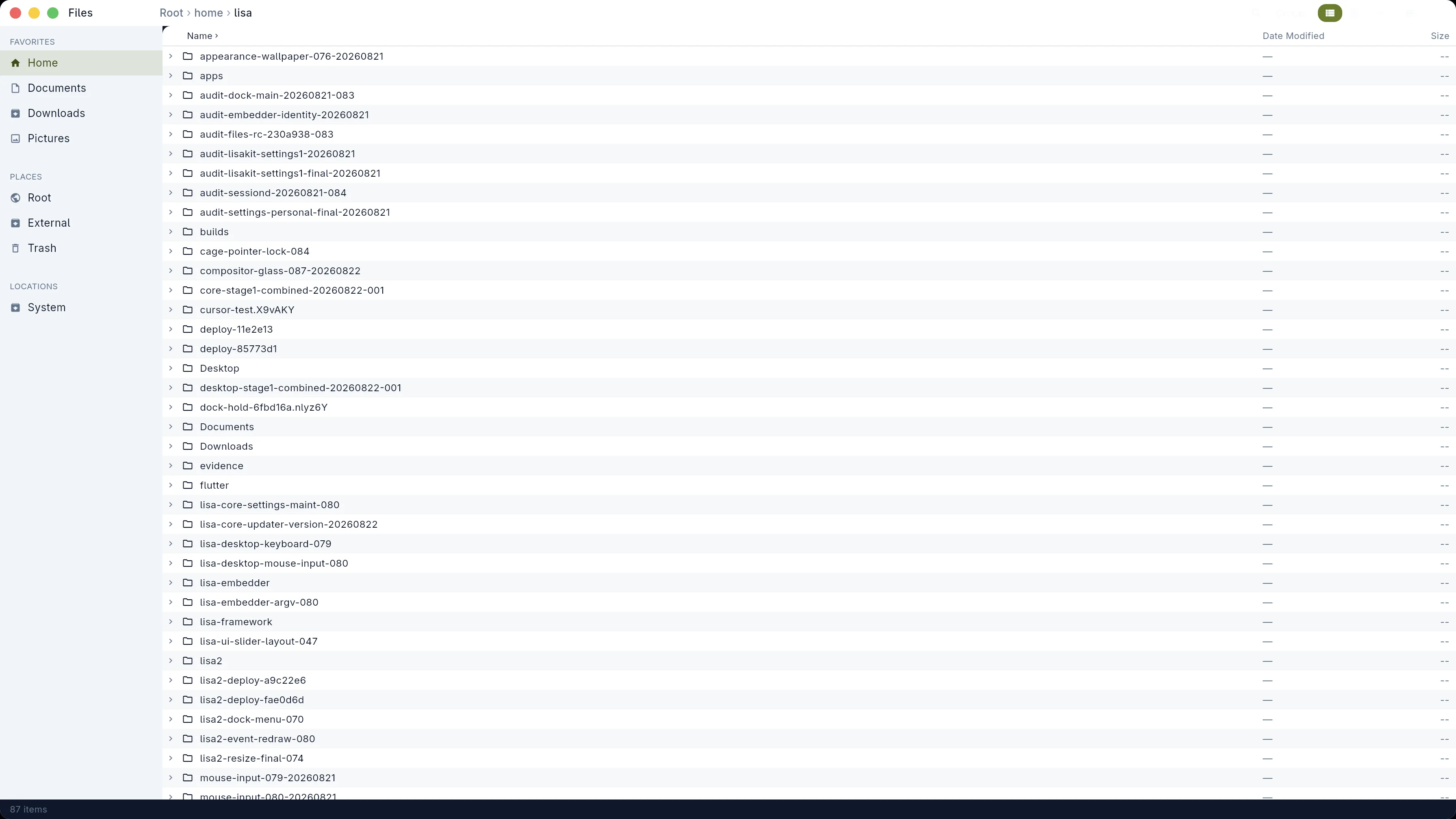 LisaOS Files running on the M1 desktop